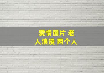 爱情图片 老人浪漫 两个人